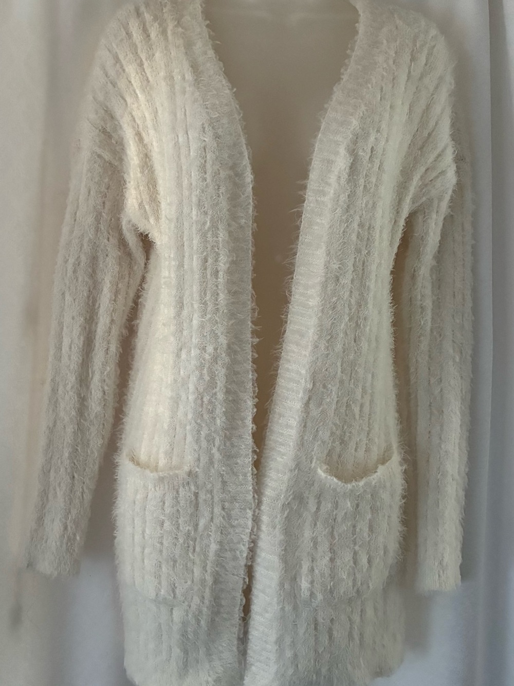 Hippie Rose Cream Fluffy Knit Pullover